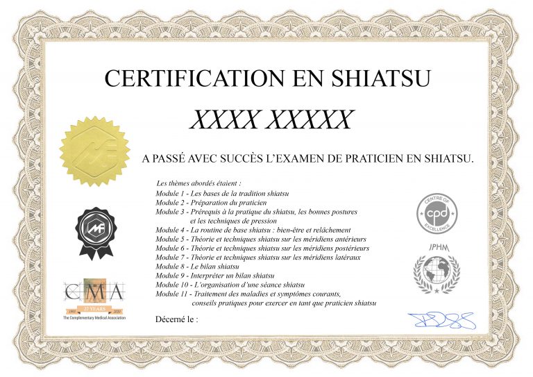 apprendre le shiatsu